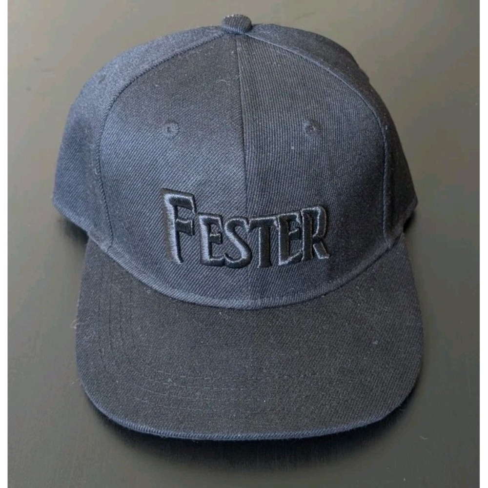 Fester Men's Snapback Hat Black Adjustable Embroidered Fester‎ Inc.  Logo